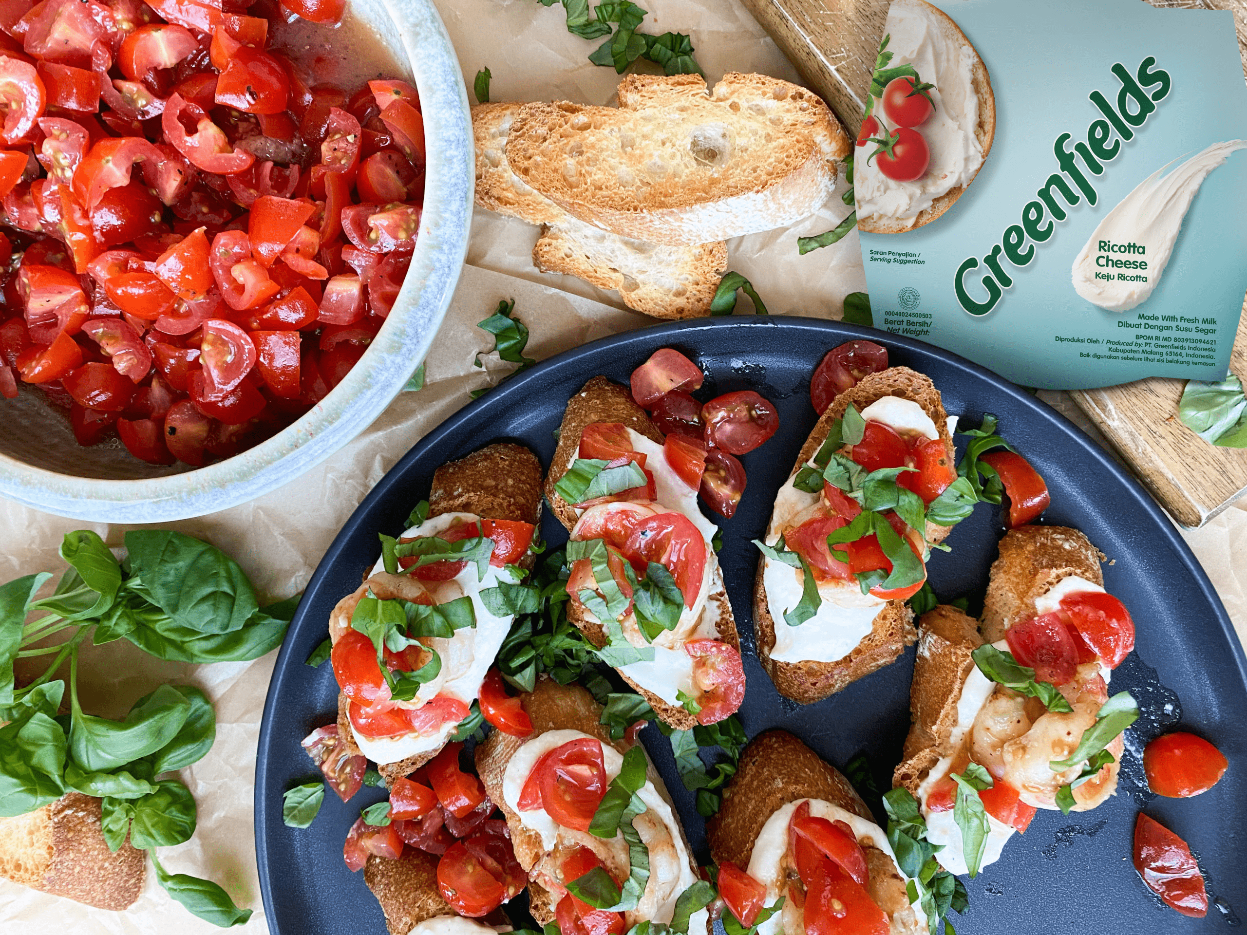 Shrimp and Ricotta Bruschetta